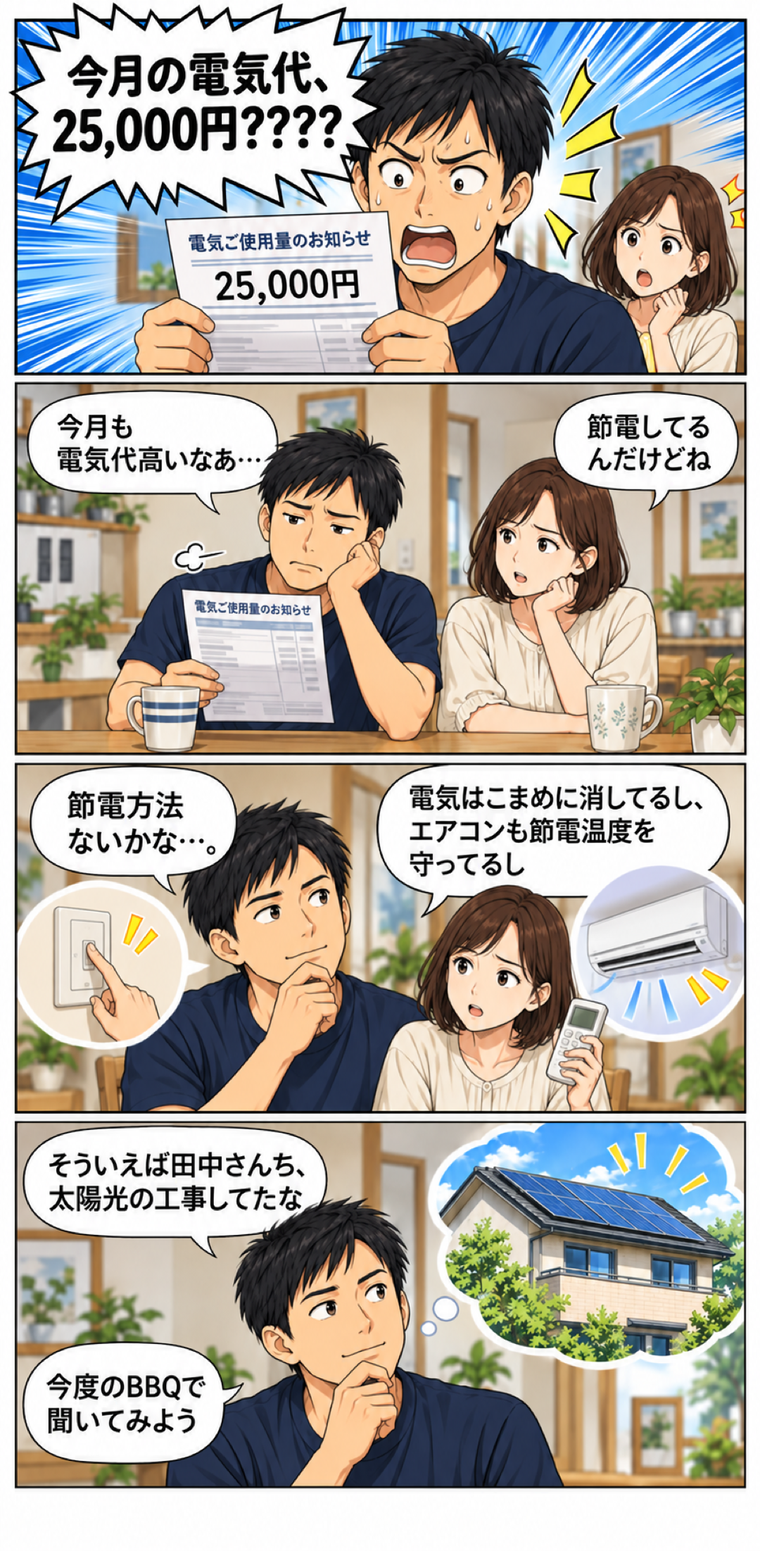 電気代25000円の驚きと節電の悩み